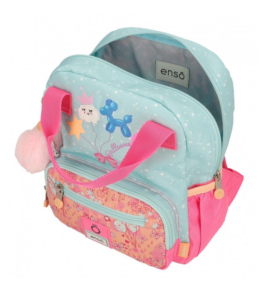 Mochila Enso Ballons 28 cm turquesa