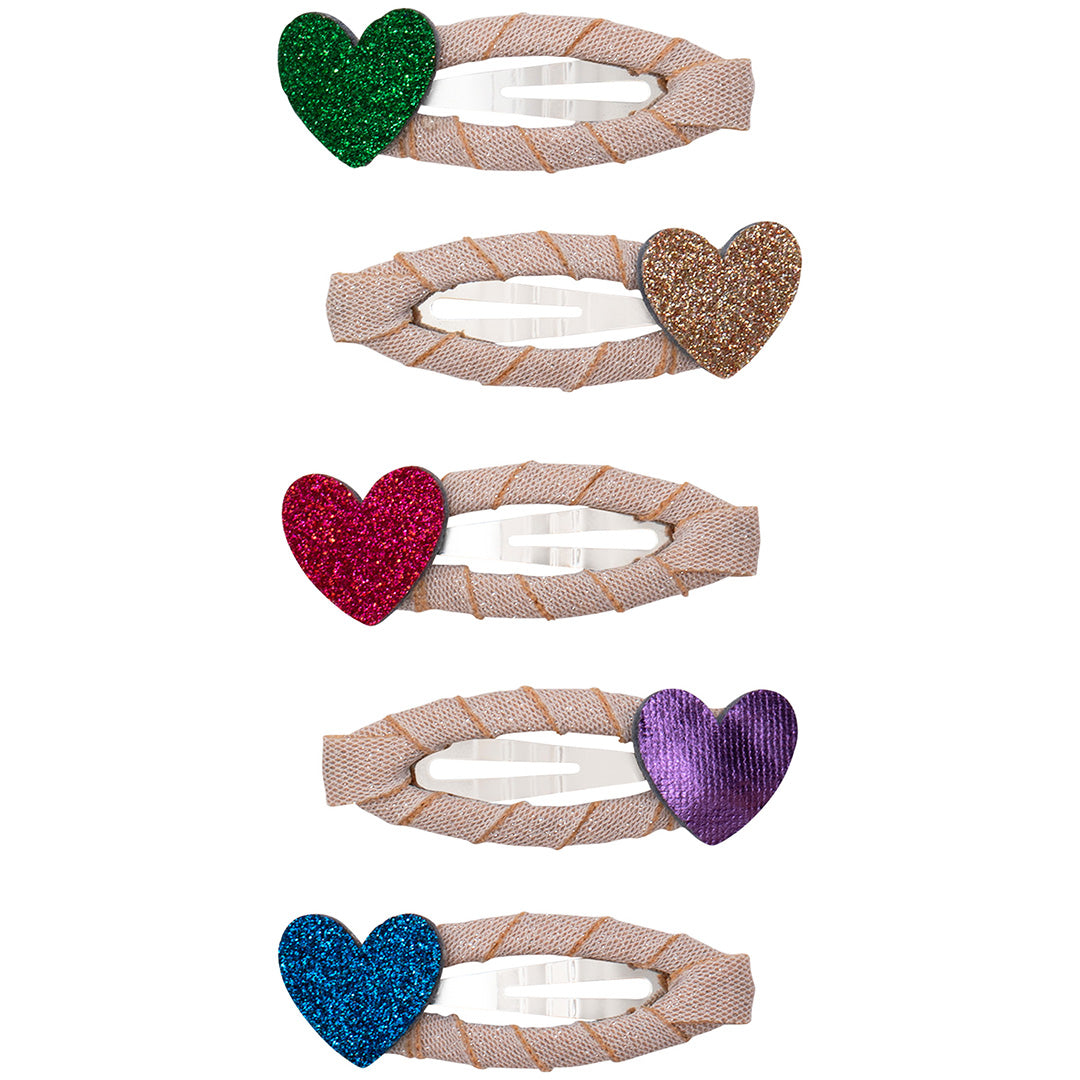 mimi & lula haarspeldjes jazzy heart - bright multi - 5st
