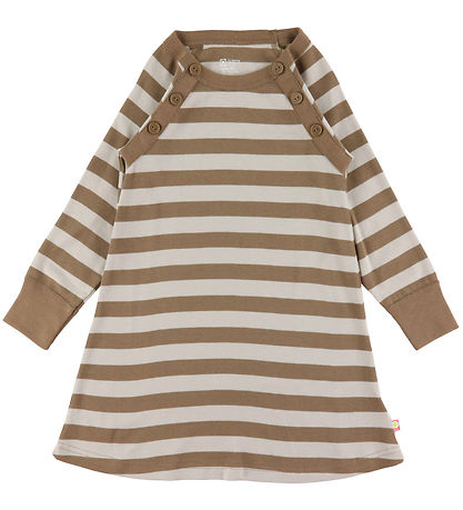 Katvig Kleid - Braun/Beige gestreift