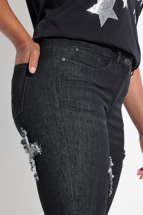 Jeans, Straight Fit, Sterne, 5-Pocket