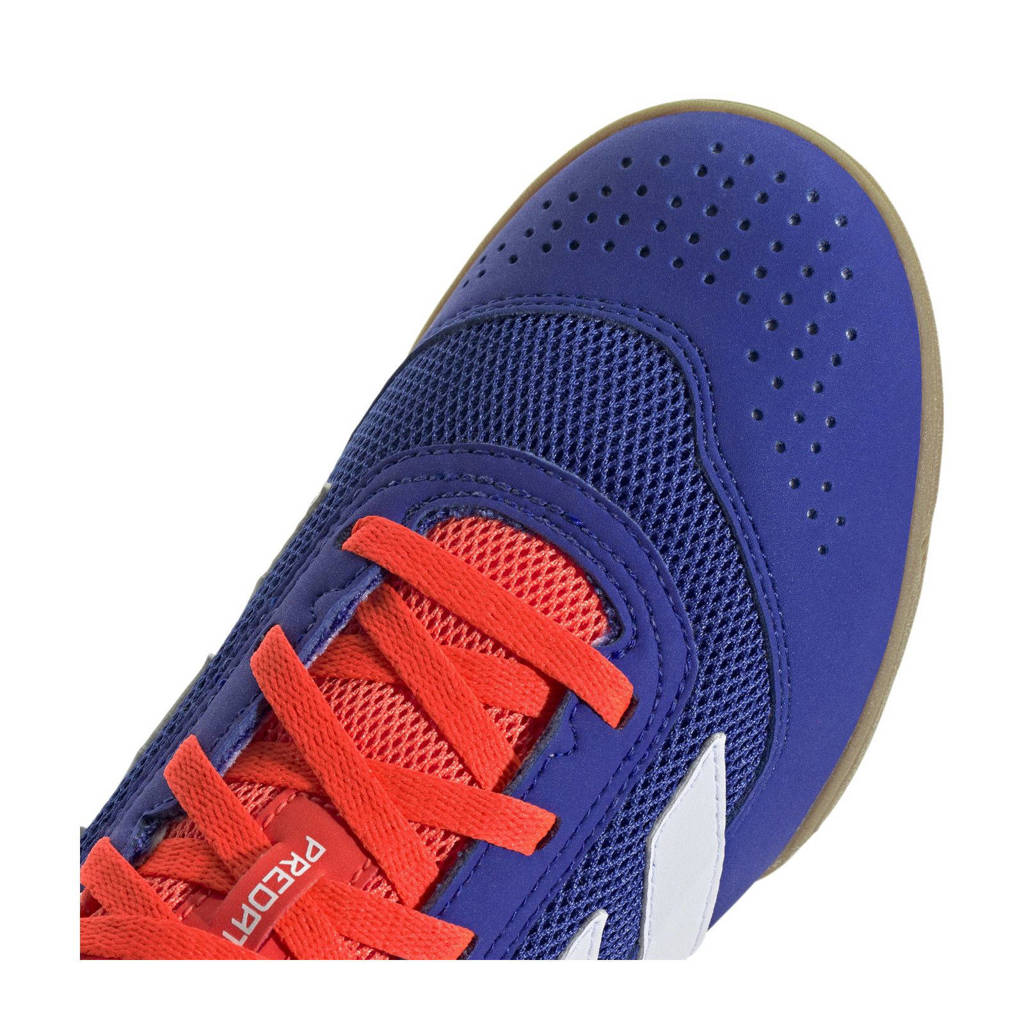 adidas Predator Club INjunior zaalvoetbalschoenen kobaltblauw/wit/rood