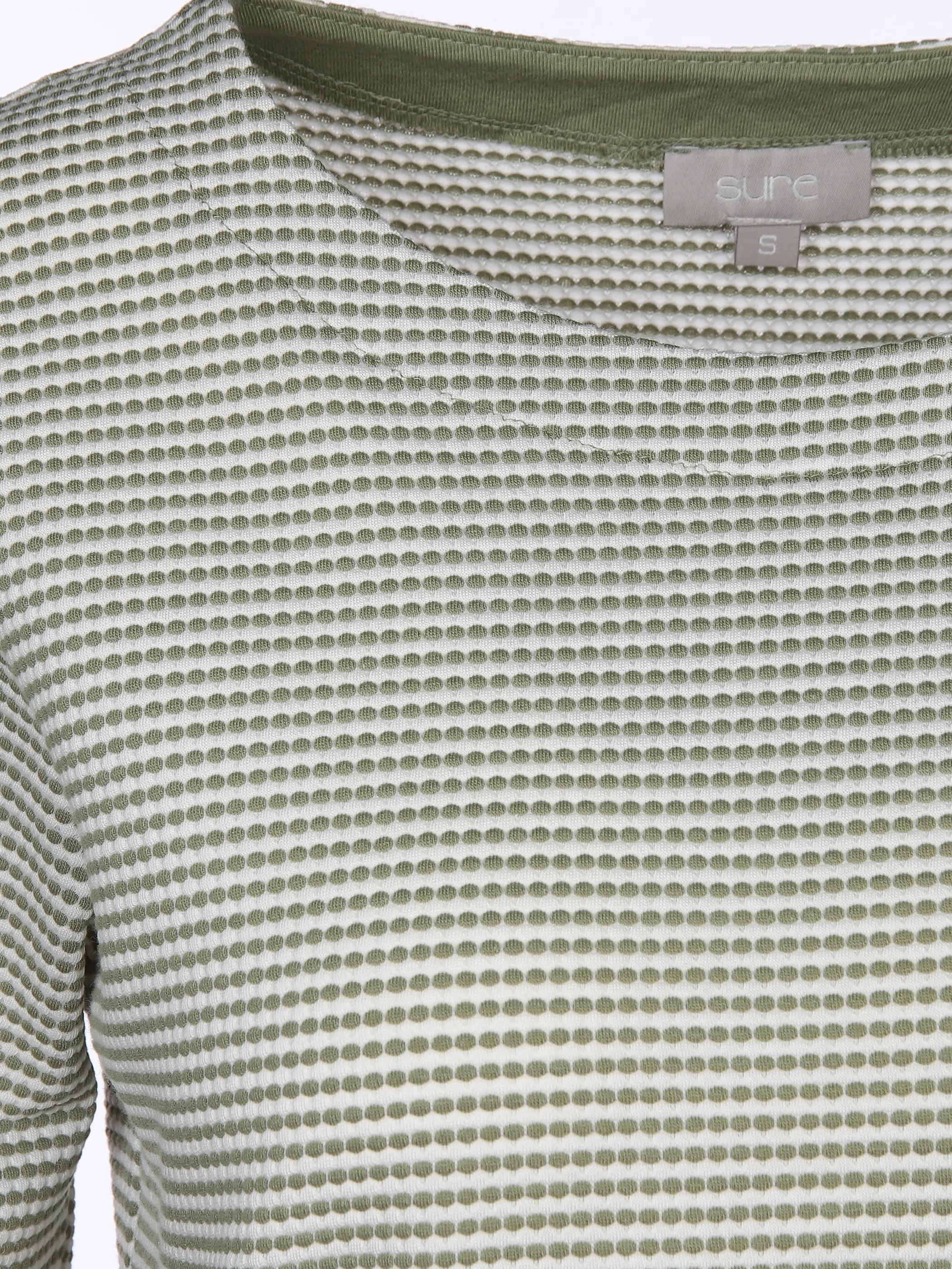 Damen Wabenstrukturshirt mit Streifen
