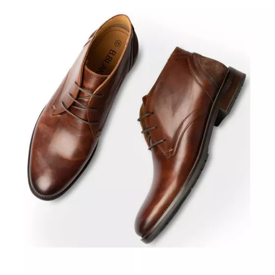 Bottines COGNAC B-BLAKE CUIR