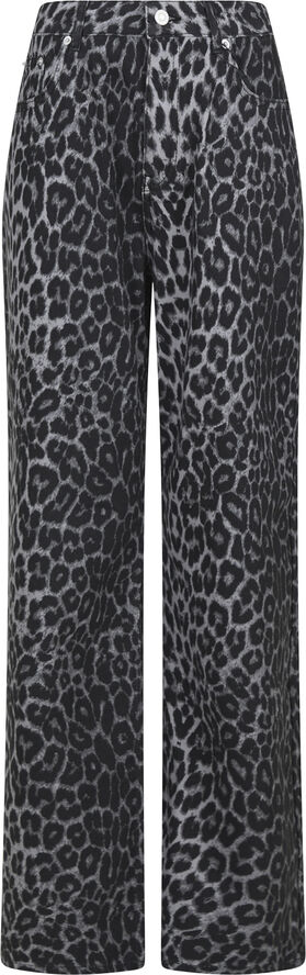 Neo Noir Simona Leopard Pants Grey leopard