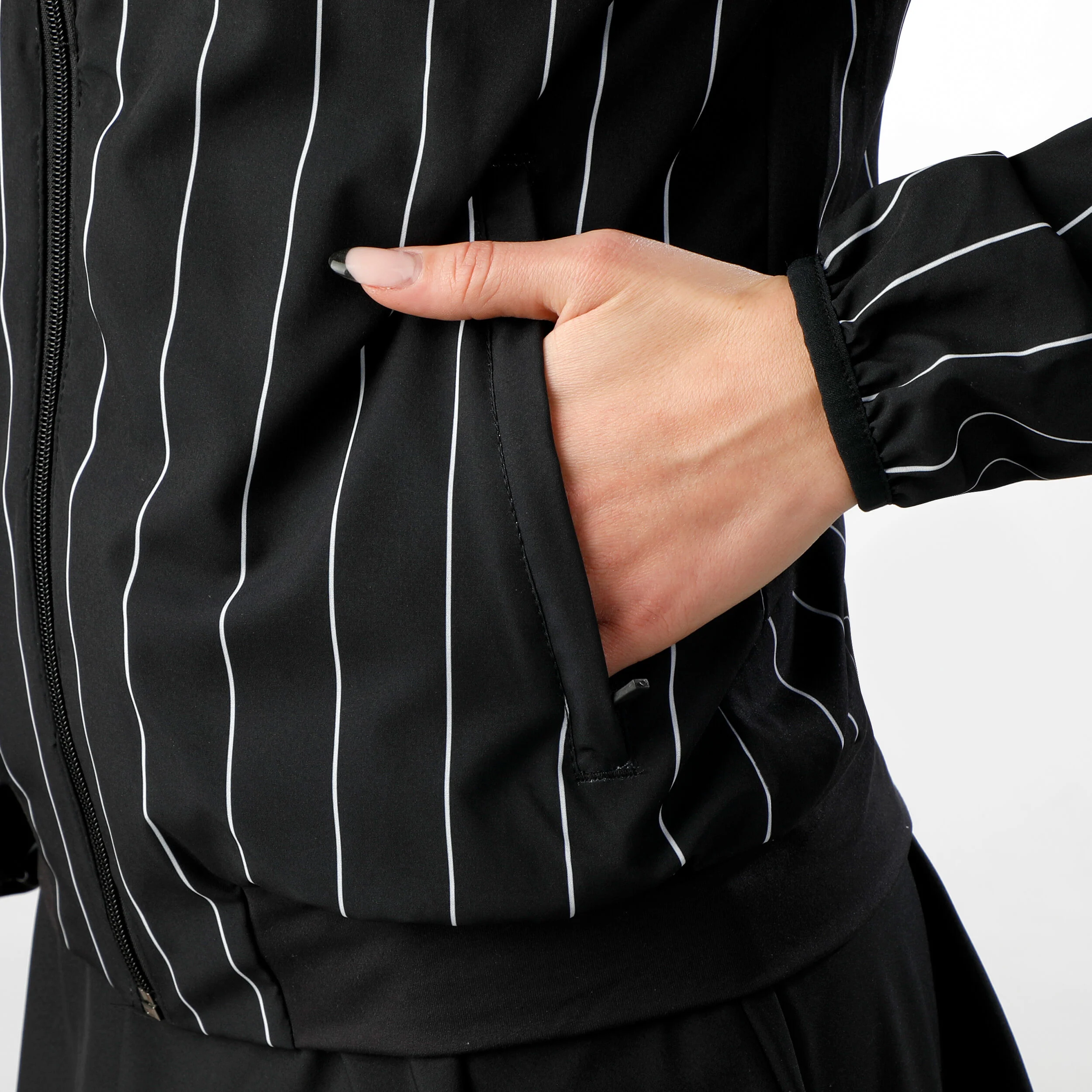 Tennis-Point Stripes Veste De Survêtement Edition Spéciale Femmes - Noir , Blanc