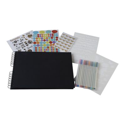 Exacompta ScrapAddict - Album scrapbooking - 32 x 22 cm - 70 pages noires