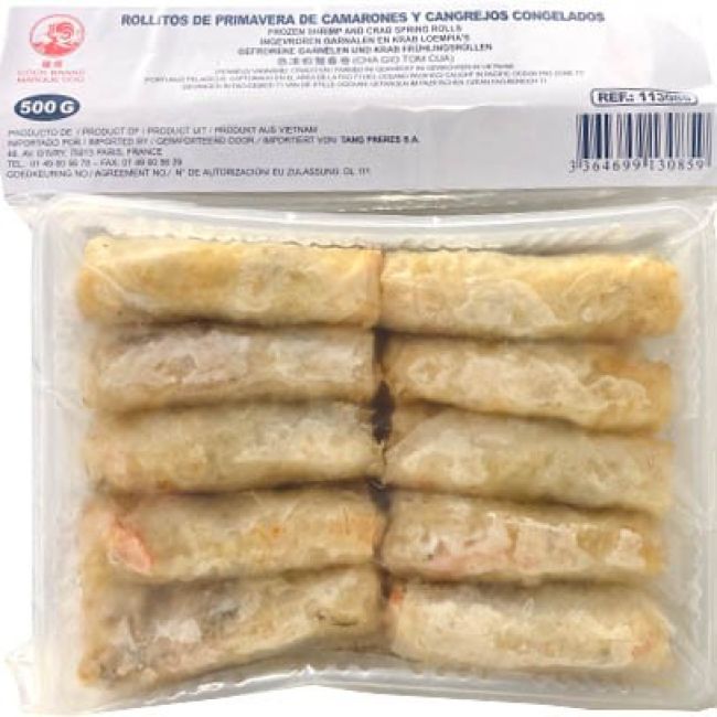 Bevroren Garnaal en Krab Loempia's 500g