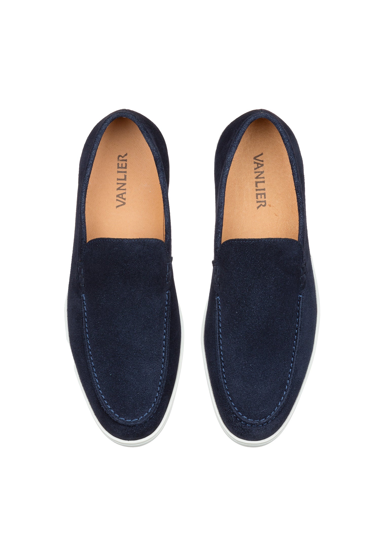 Navy blauw suède Lugano loafer