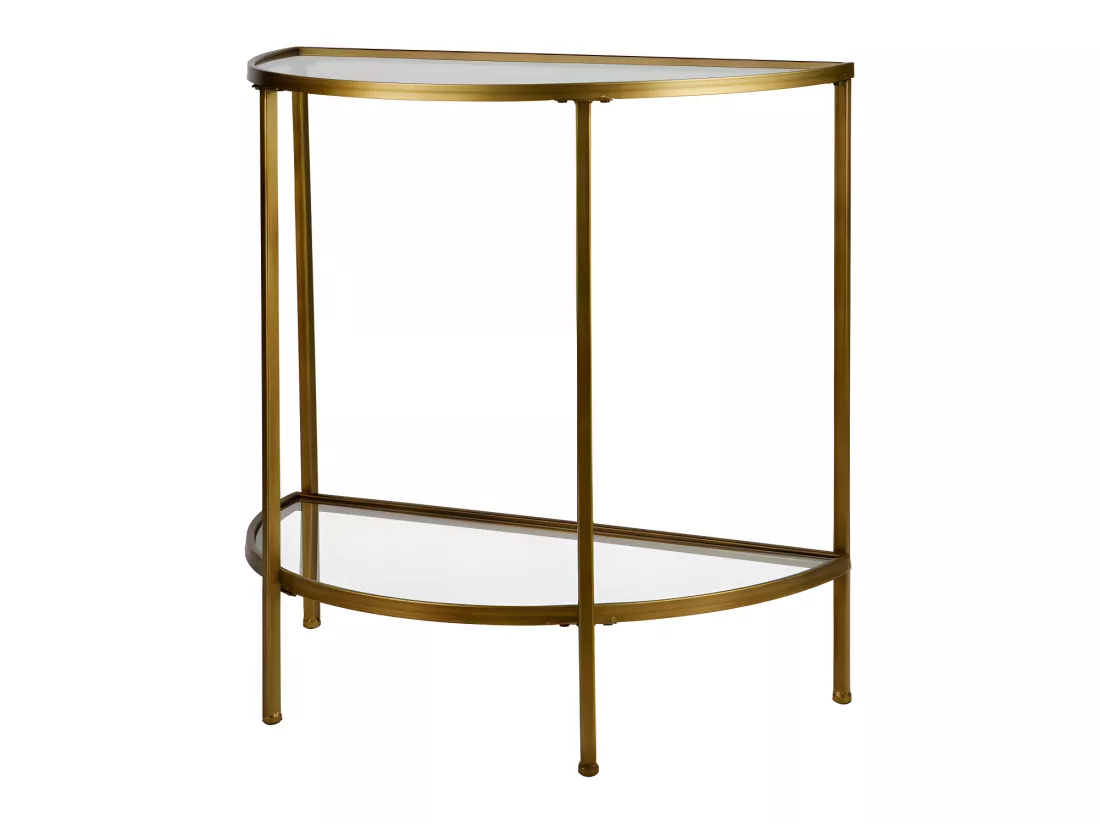 Goddess - Console en métal et verre - Laiton