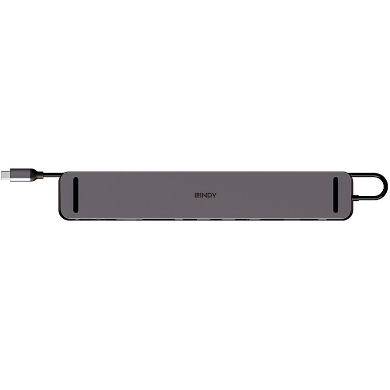 Lindy DST-Mini XT 810, Mini Docking Station USB-C pour Laptop pour un écran 8K ou deux écrans 4K60 et charge 100W
