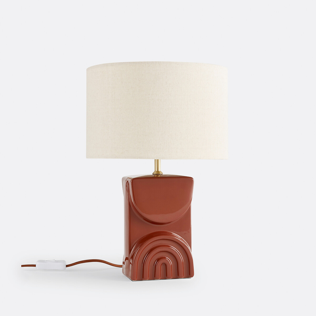 LA REDOUTE INTERIEURS<br>Luminária em cerâmica e linho, Topia