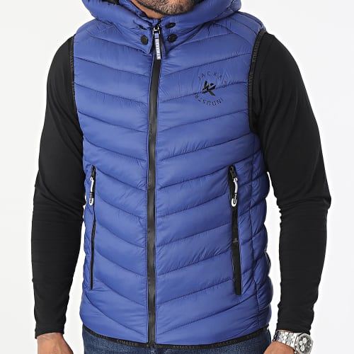 Doudoune Capuche Sans Manches Bleu Roi