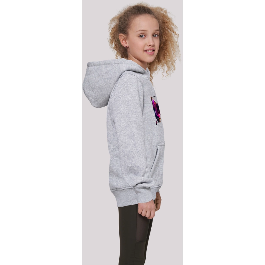 F4NT4STIC Hoodie Pink Schmetterling HOODIE UNISEX heather grey