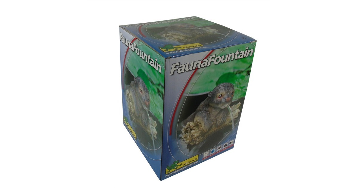 UbbinkDrijvende spuitfiguur Otter op Boomstam waterornament