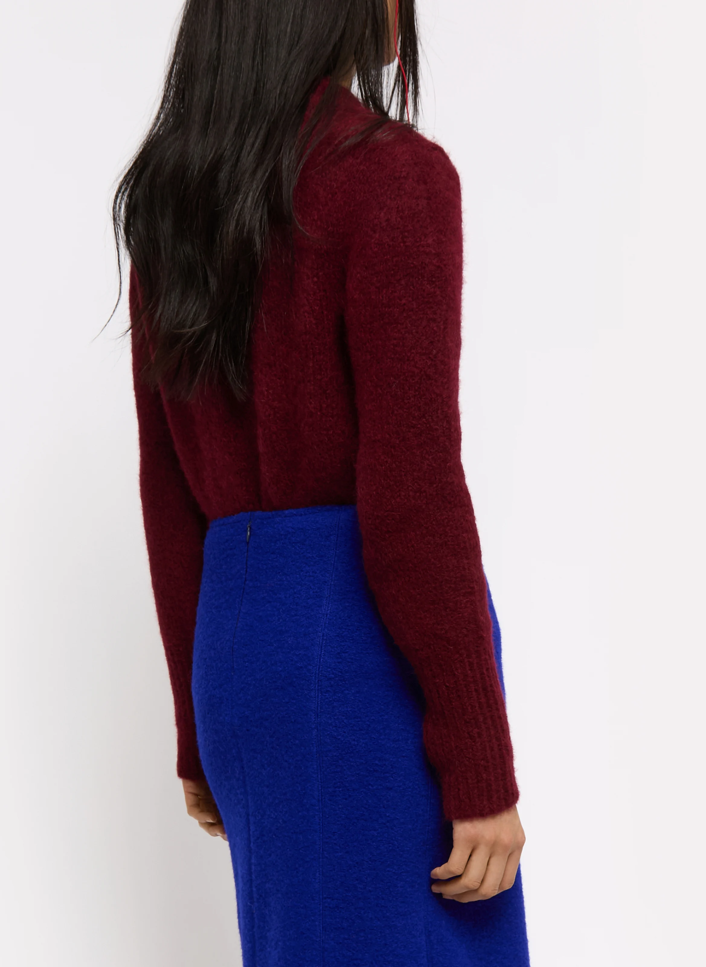 BELL - Pull ajusté en laine mélangée| Rouge