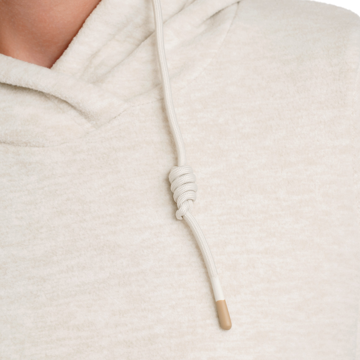 Gina Damen Hoodie aus Fleece creme