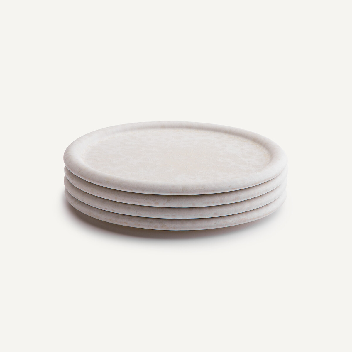 AM.PM<br>Conjunto de 4 pratos de sobremesa, faiança esmaltada, Battica
