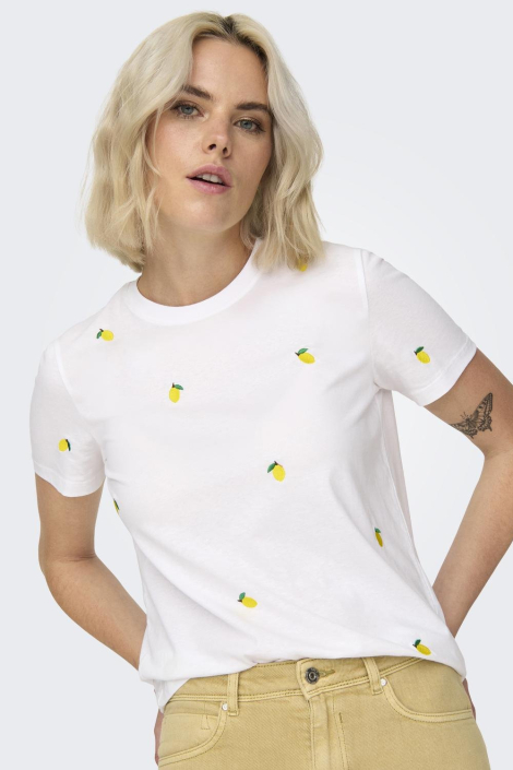 Only witte dames t-shirt