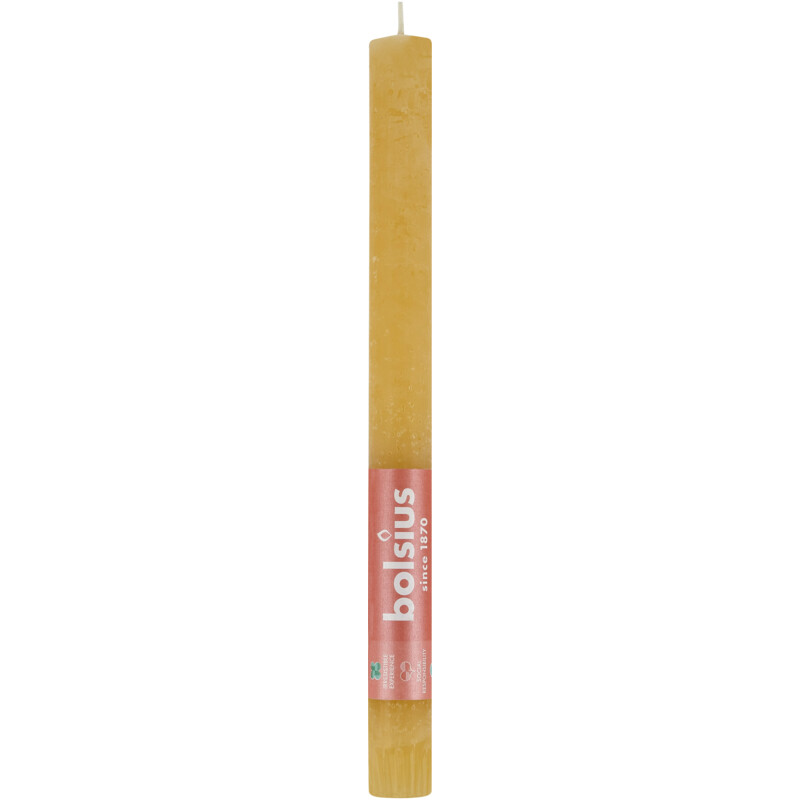 Bolsius Dinerkaars rustiek beige 27cm