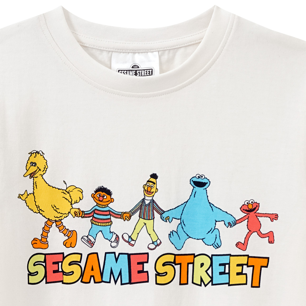 Topolino Sesamstraße T-Shirt mit großem Print weiss