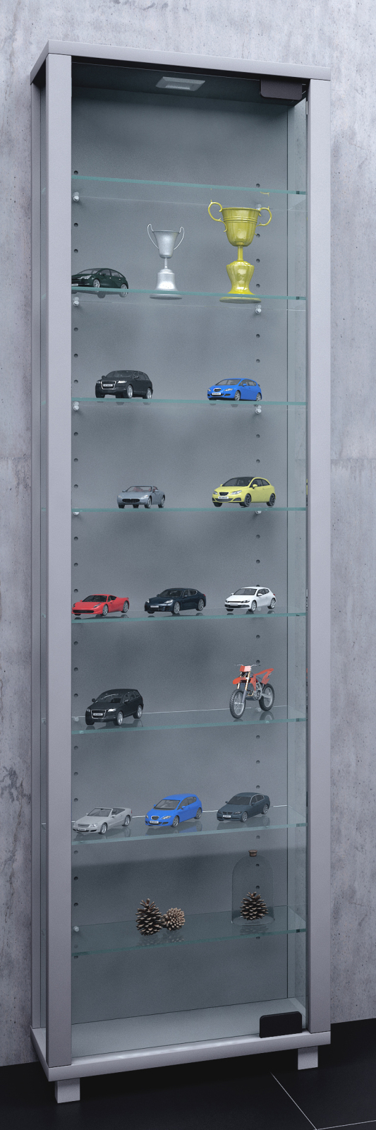 Vitrine EDANA MAXI - silber- 33 cm