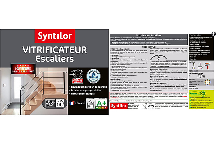 Vitrificateur Syntilor Escaliers incolore mat 0,75L