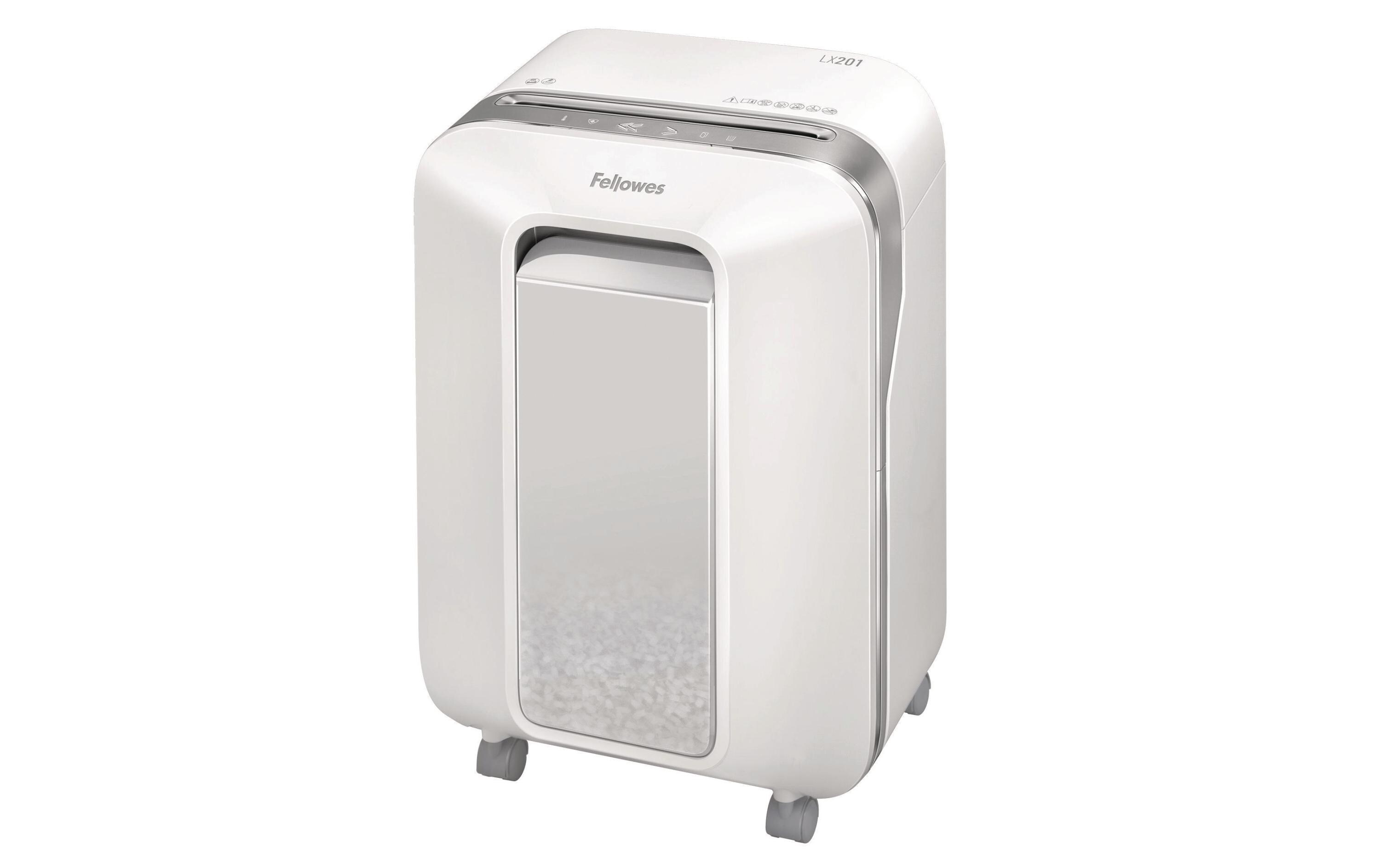 Aktenvernichter LX201 P-5, 12 Seiten, Weiss<br>Papierschredder