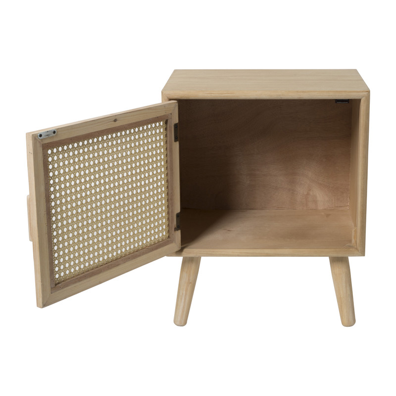 Webbing Java nachtkastje met deur - 56x45x31 cm