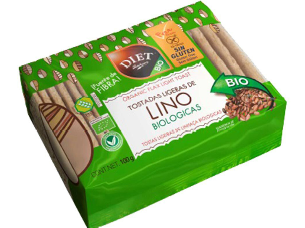 TOSTAS DIET RADISSON LIGEIRAS LINHAÇA BIO SEM GLÚTEN 100G