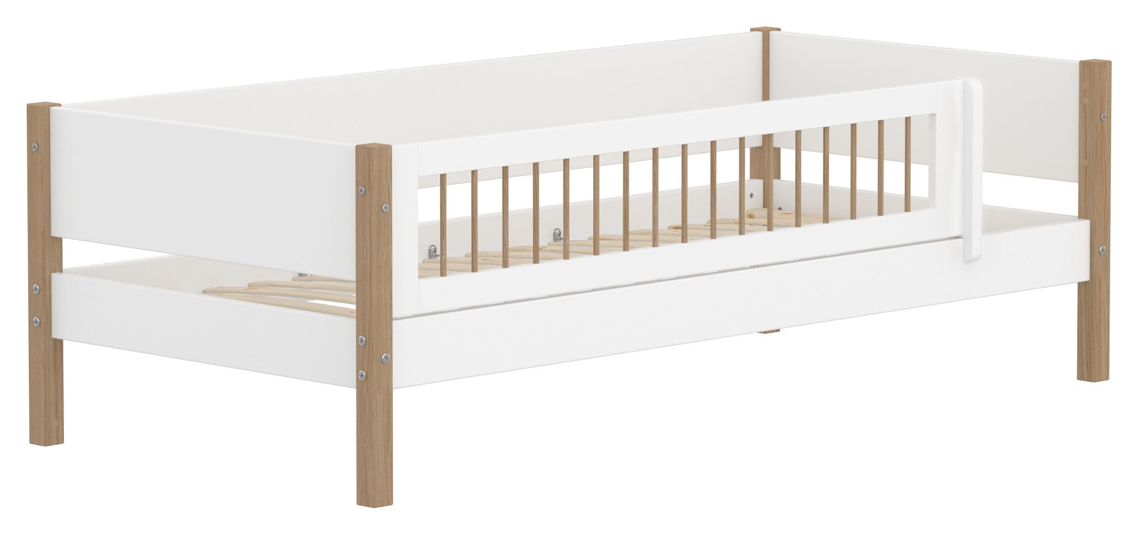 Flexa NOR Einzelbett - Weiss / B: 100.0 cm x T: 208.0 cm x H: 67.0 cm