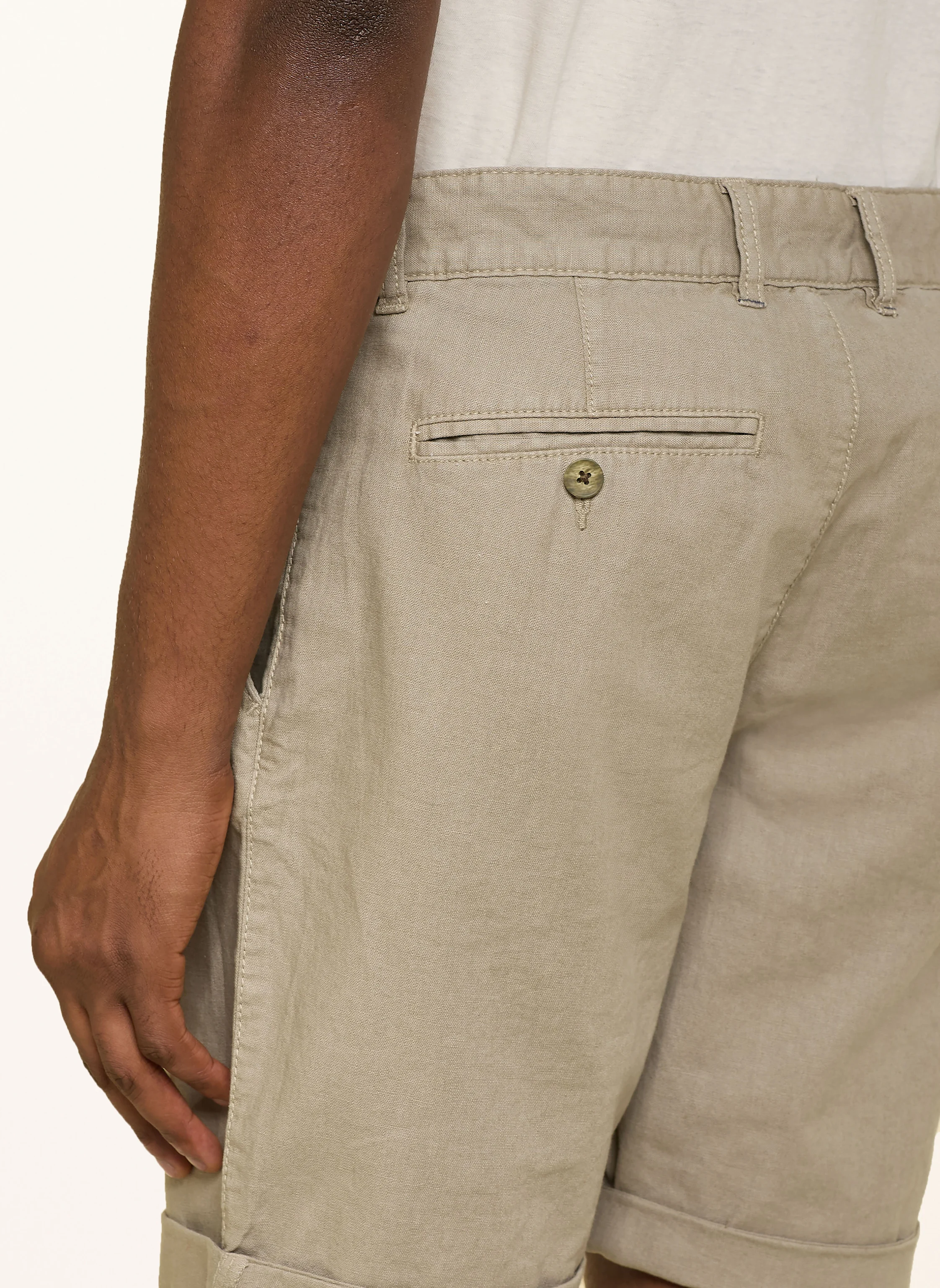 STROKESMAN'S Chinoshorts Slim Fit mit Leinen