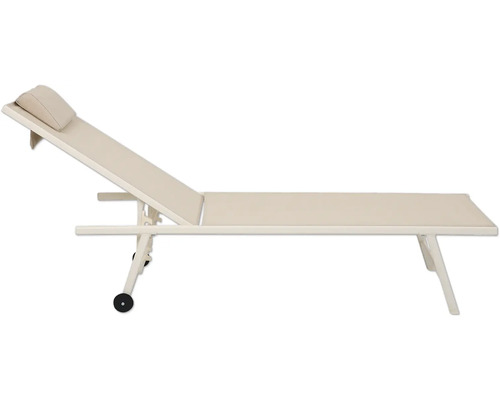 Travis ligstoel, 55 x 185 x 97 cm, staal, beige