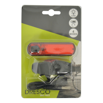 Dresco achterlicht COB LED USB oplaadbaar