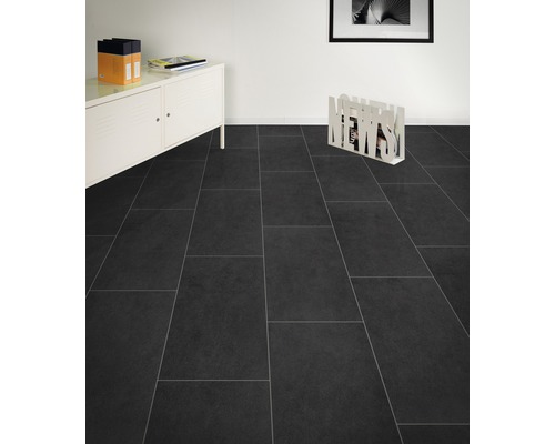 Porseleinen steengoed wand- en vloertegel Vega antraciet 30,5x61,5 cm