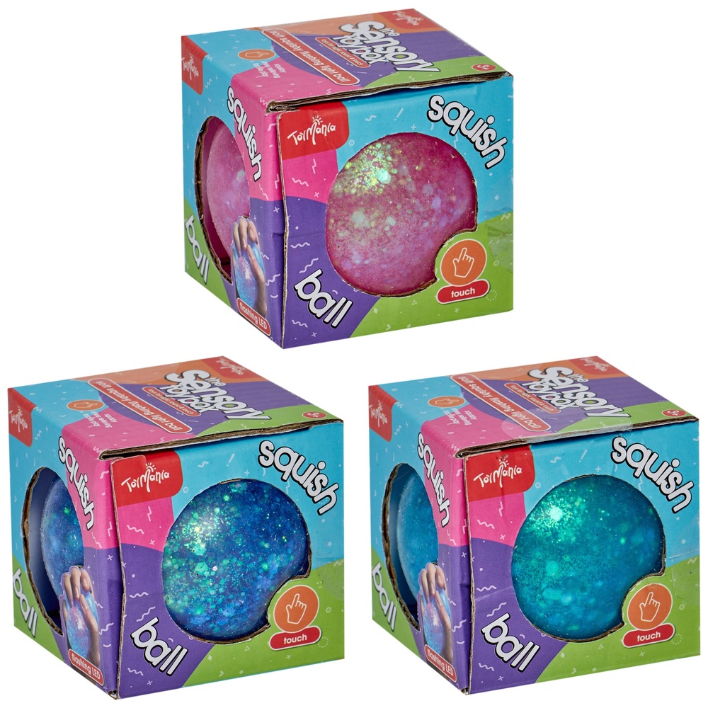 Toy Mania Leuchtende Galaxy Sensorische Quetschbälle Sortiment