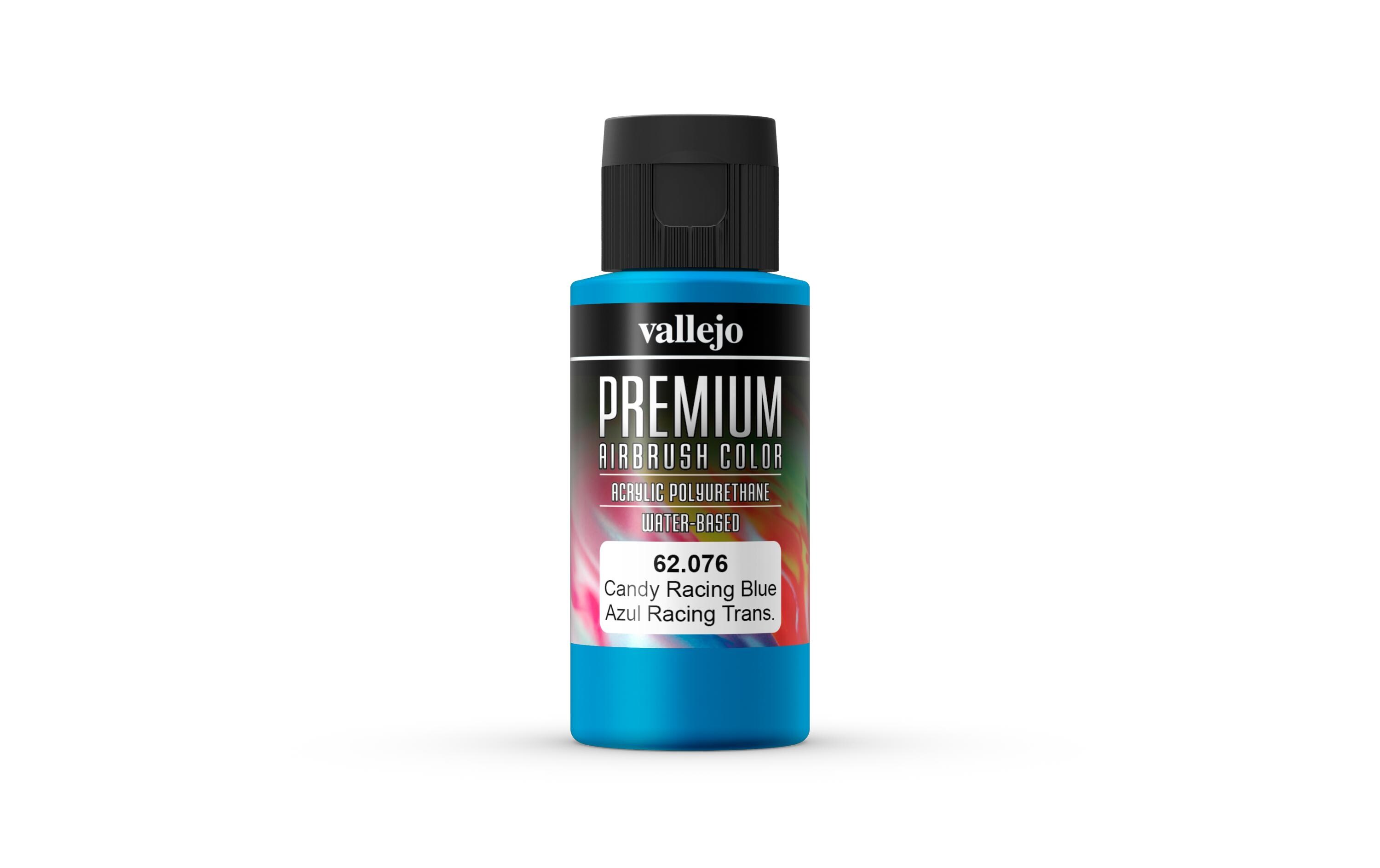 Airbrushfarbe Premium, Candy-Racing-Blau, 60 mlPremium Airbrush Farbe zum Lackieren von Lexan, Polycarbonat, Glasfaser, Metall und Polyethylene
