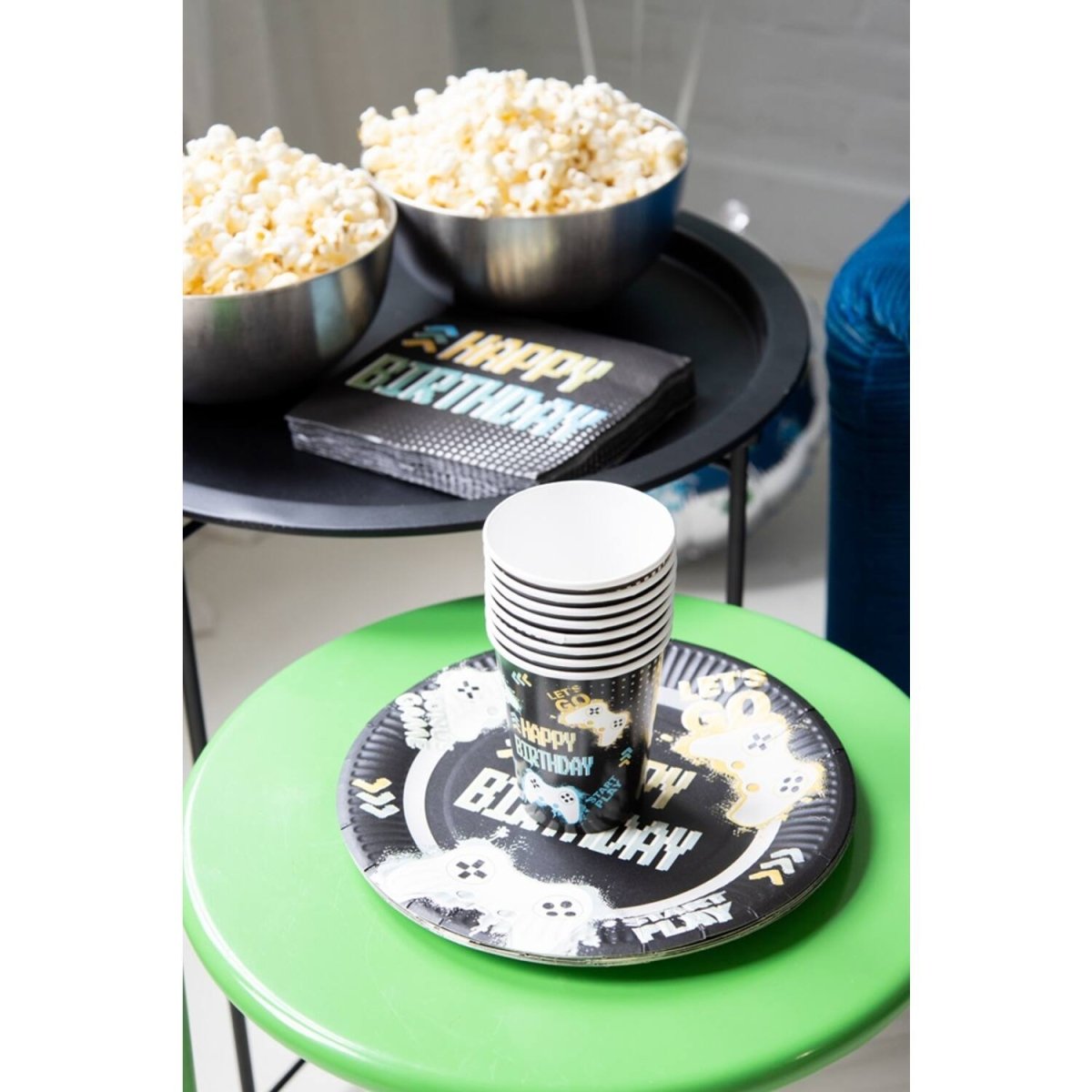 Gaming Party Bekers Zwart 250ml 8st