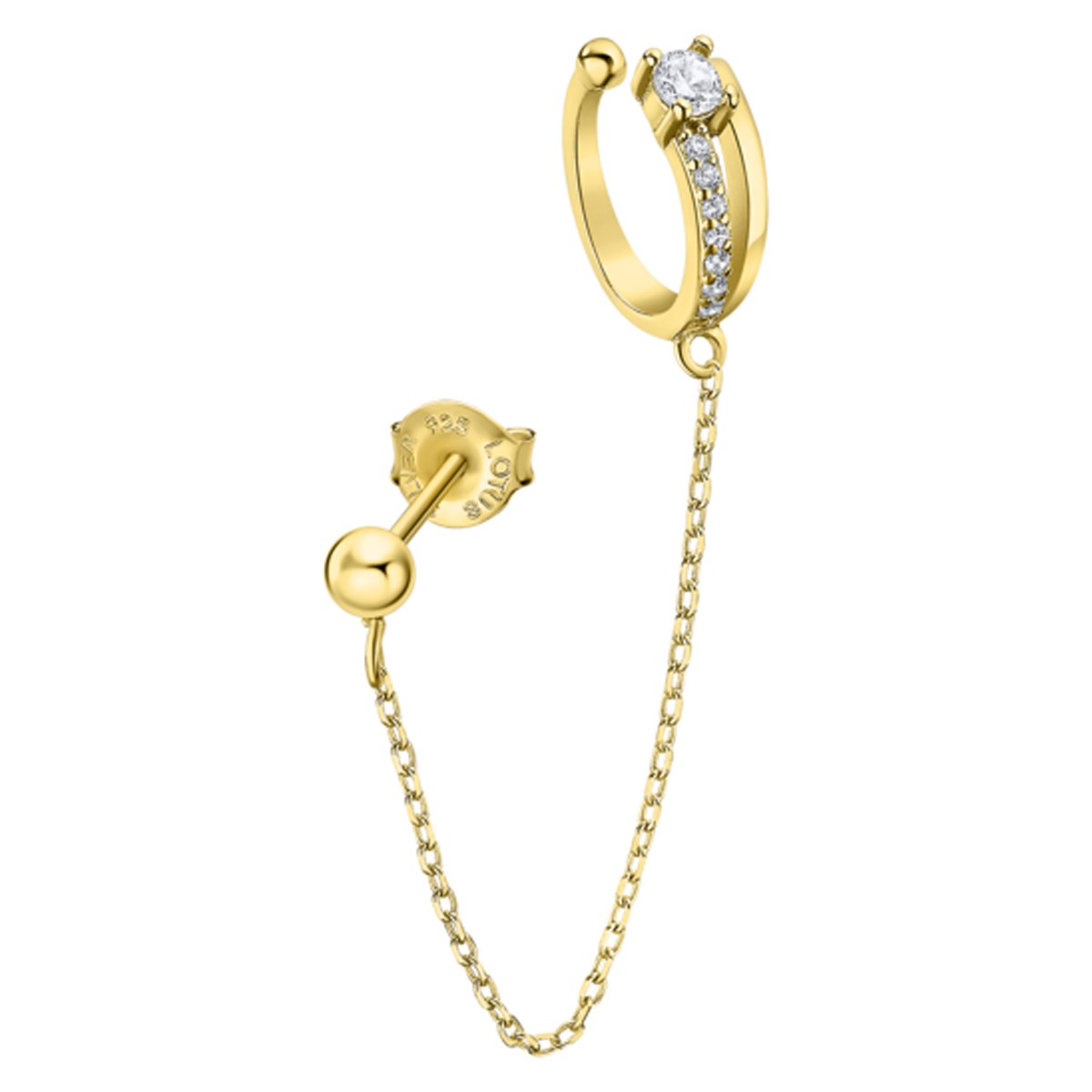 Boucle d'oreille earcuff Lotus Silver Earparty dorée