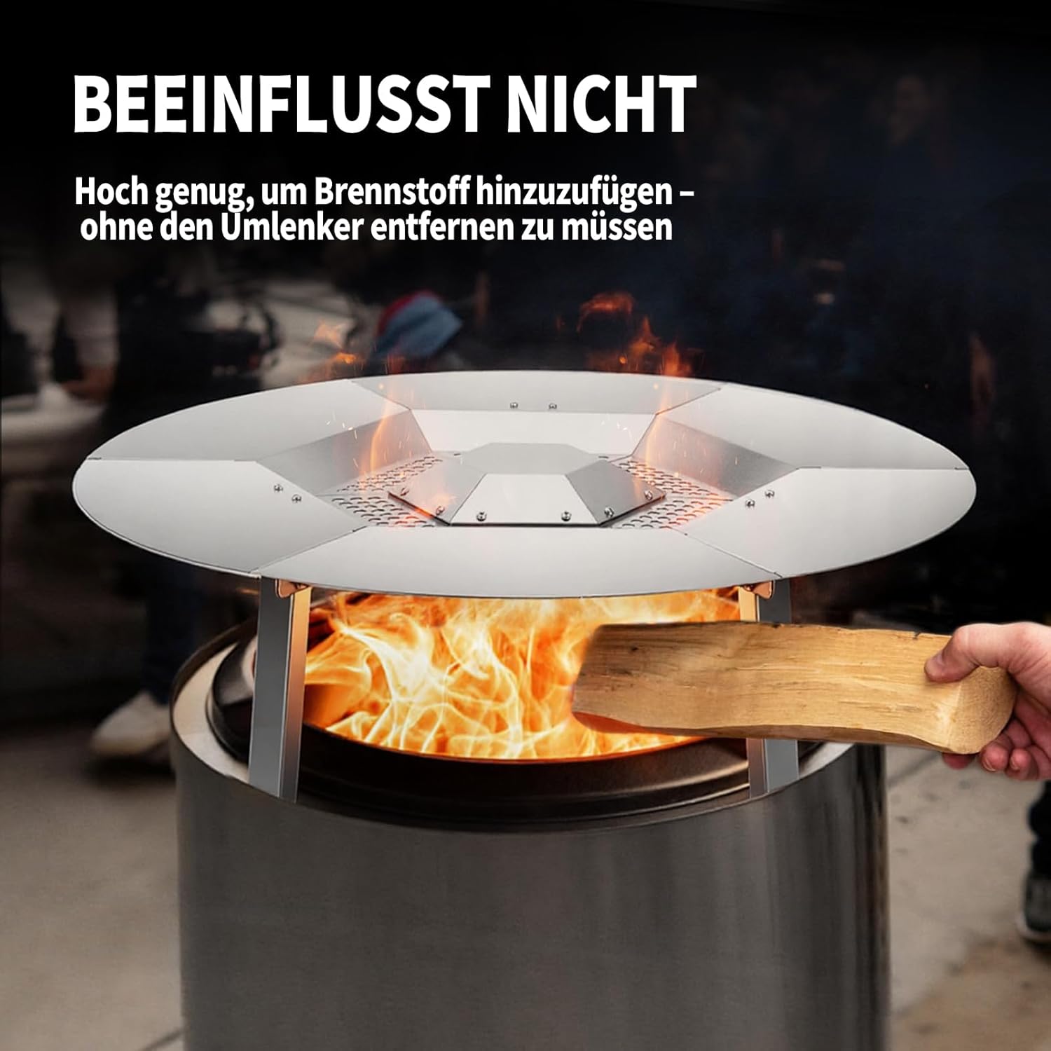 Solo Stove Bonfire Wärmeverteiler für Feuerschale – Mit 3 Abnehmbaren Füßen, Edelstahl Zubehör für Bonfire Feuerstelle, Effiziente Wärmeverteilung,Solo Stove Bonfire Hitzeverteiler