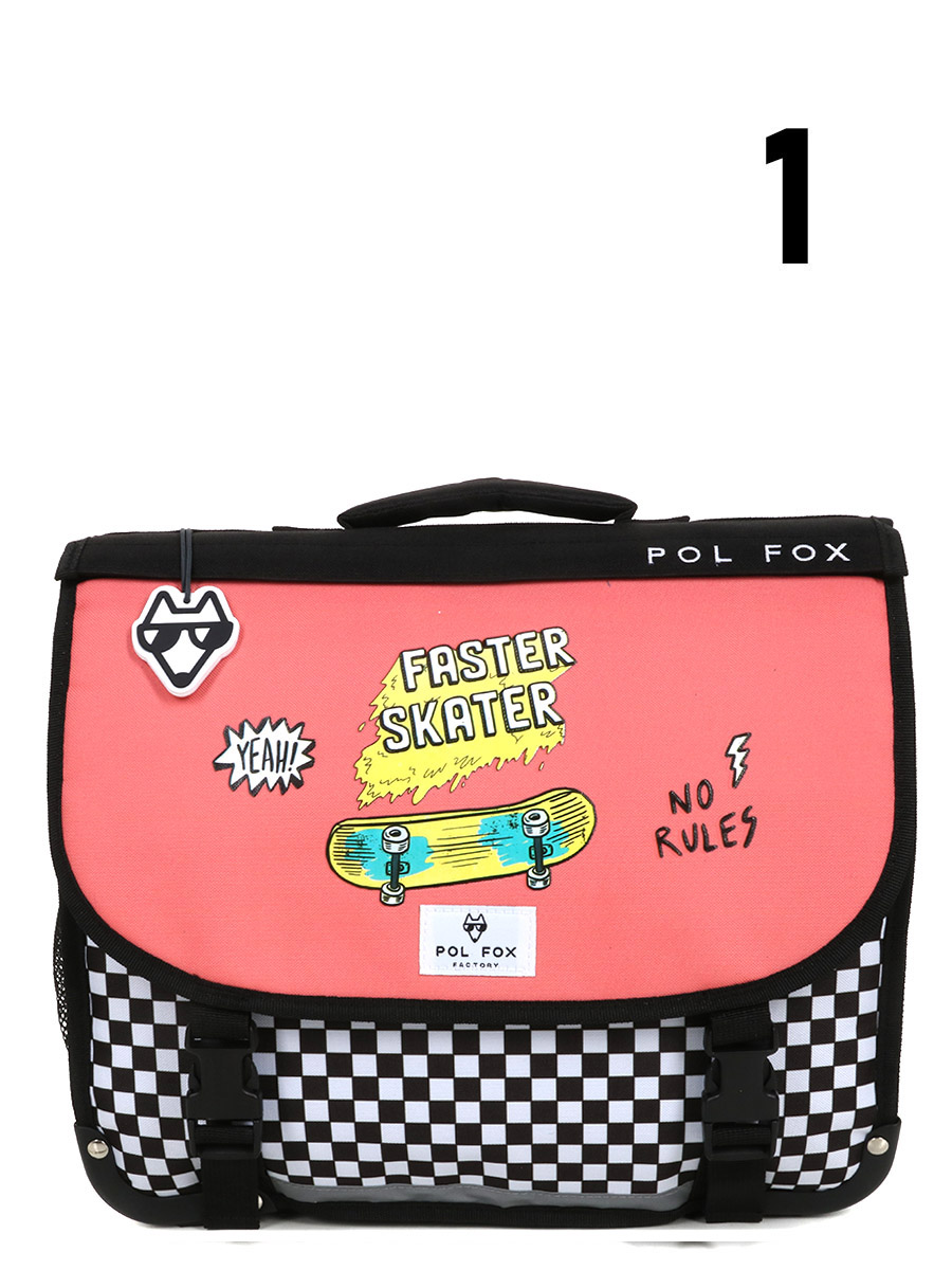 Cartable RÀversible Pol Fox Skate 2 - 38 cm