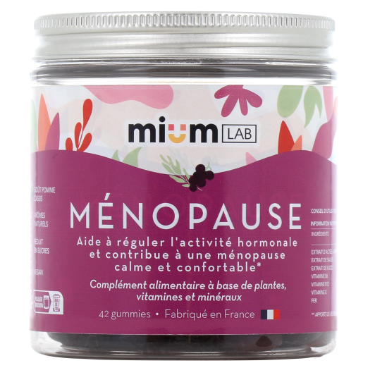 Mium Lab Ménopause Gummies sans sucres - Plantes, vitamines et minéraux