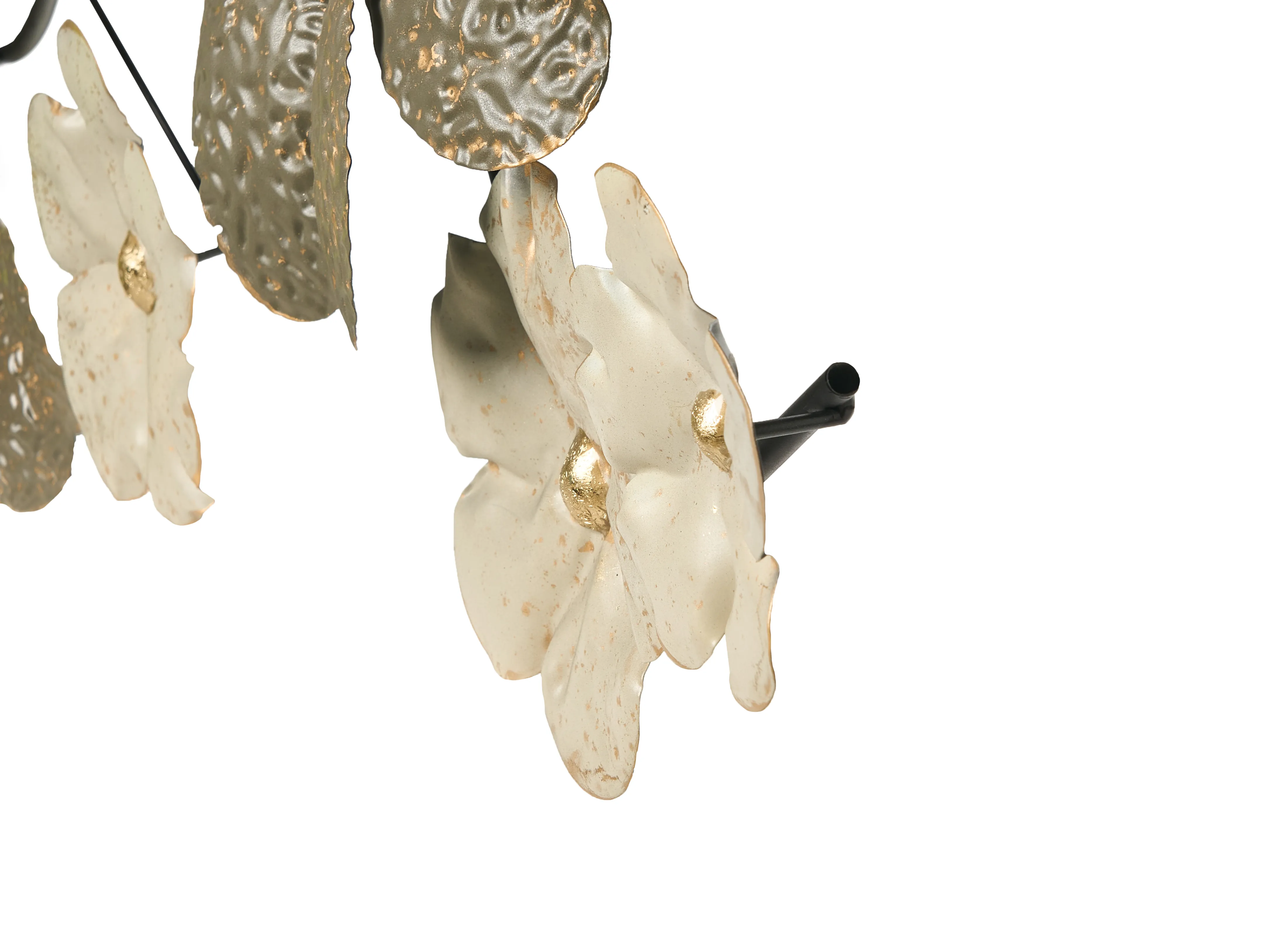 Wanddecoratie Bloem LANTHANUM Metaal 52 cm Beige