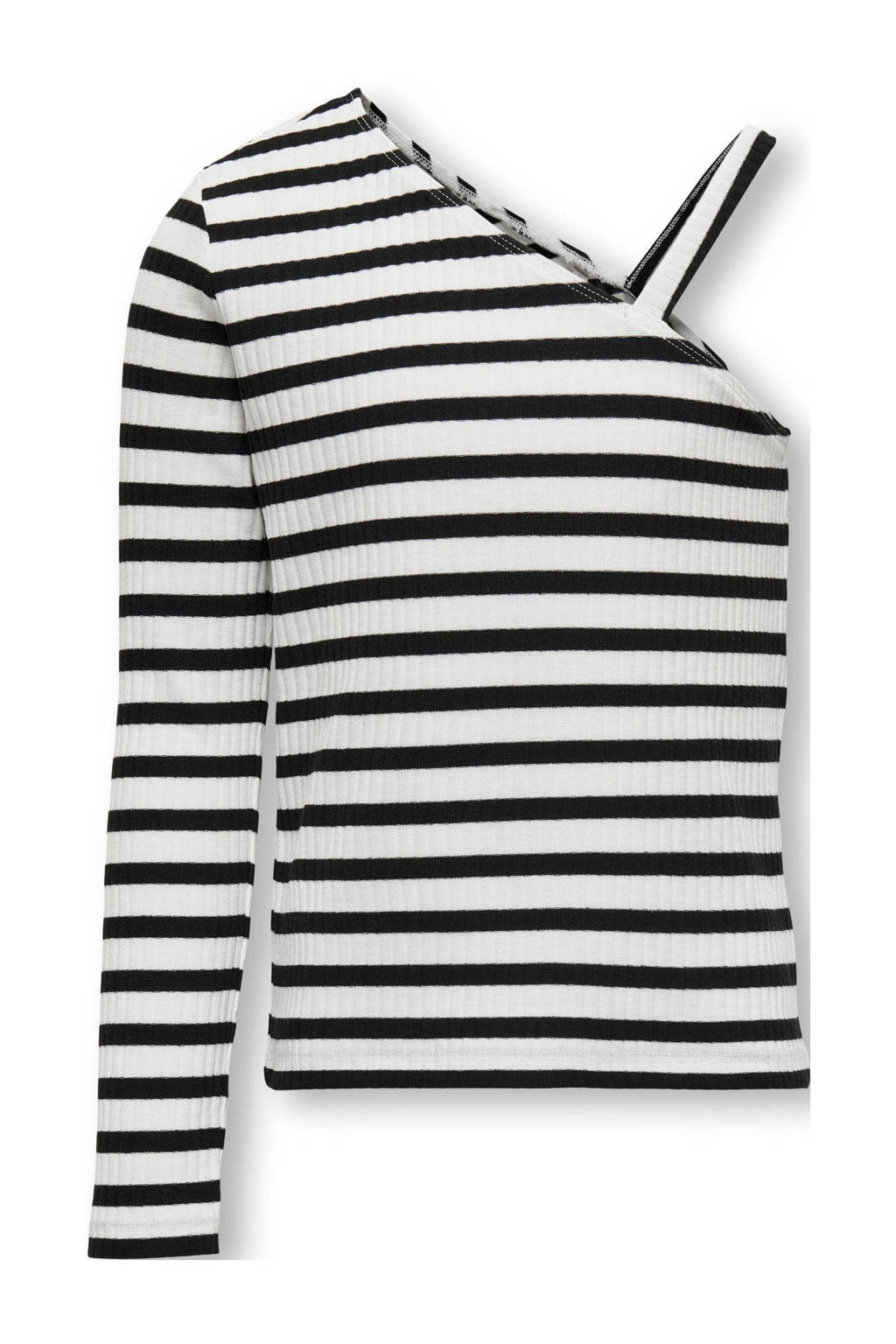 ONLY gestreeptetop KOGNELLA zwart/wit