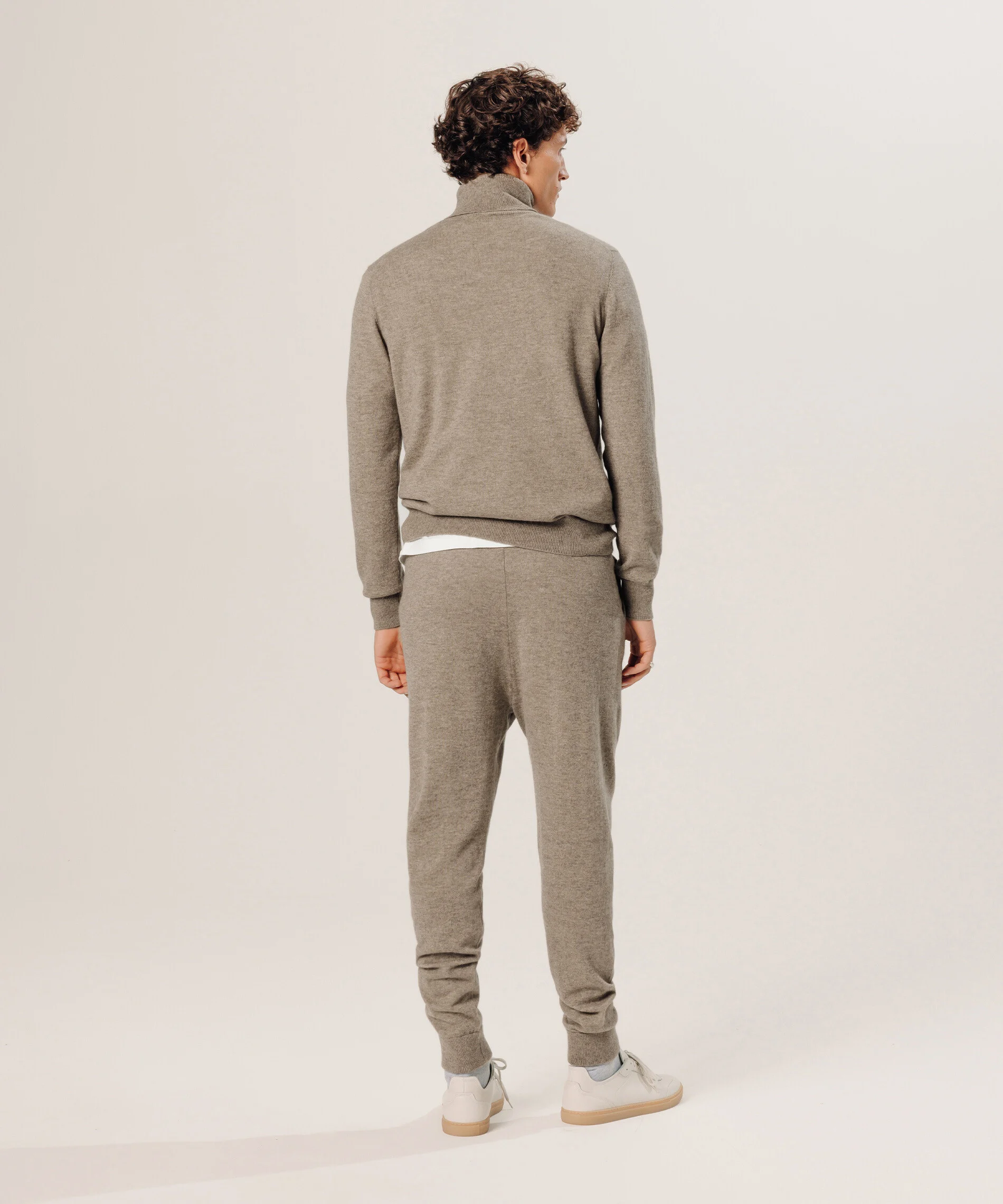 Pull col roulé en cachemire | Beige
