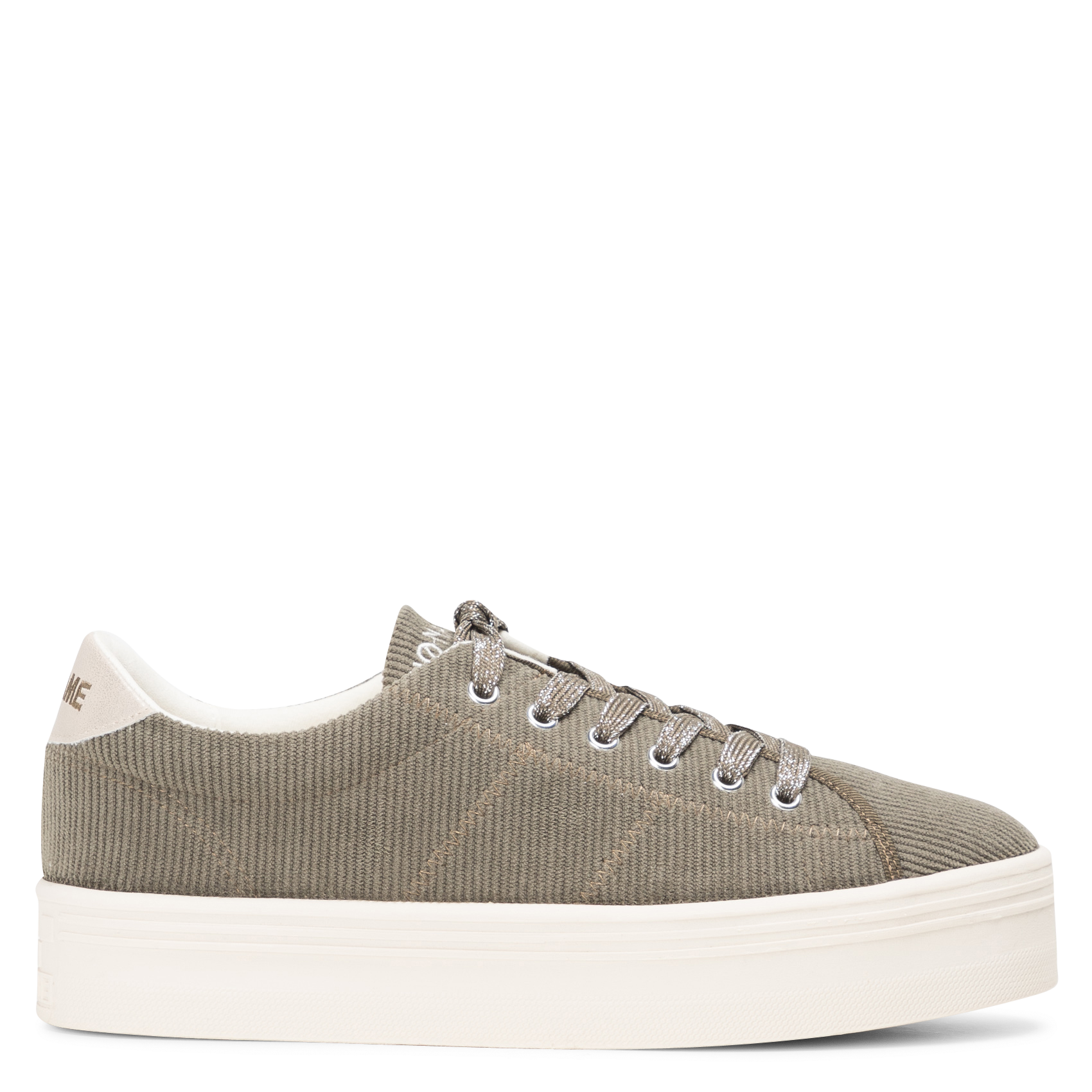 PLATO M RIB - Baskets basses en velours côtelé | Kaki