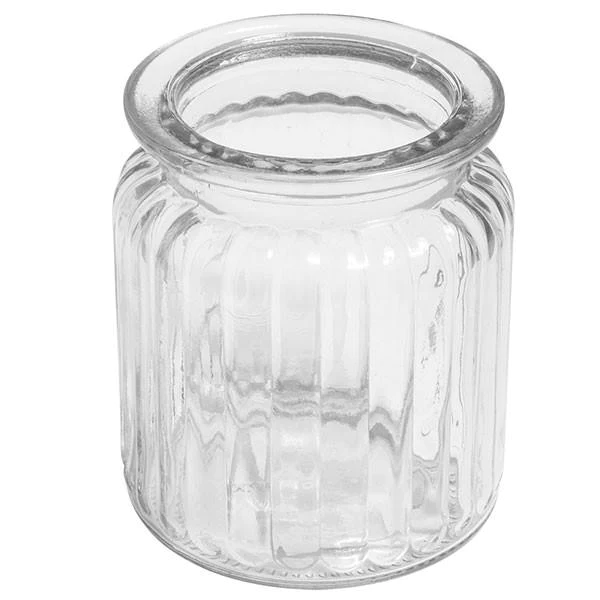Récipient en verre avec rainures 270 ml Rayher