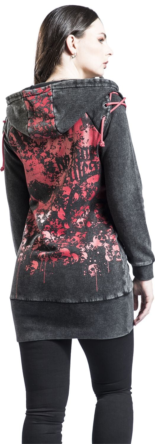 Robe Sweat à Capuche Avec Laçages | Rock Rebel by EMP Robe courte