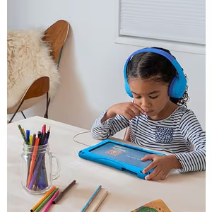 SoundForm Mini kabelgebundener On-Ear Kopfhörer mit Mikrofon   85dB Lautstärke-Begrenzung (AUD004BTBL) - Blau
