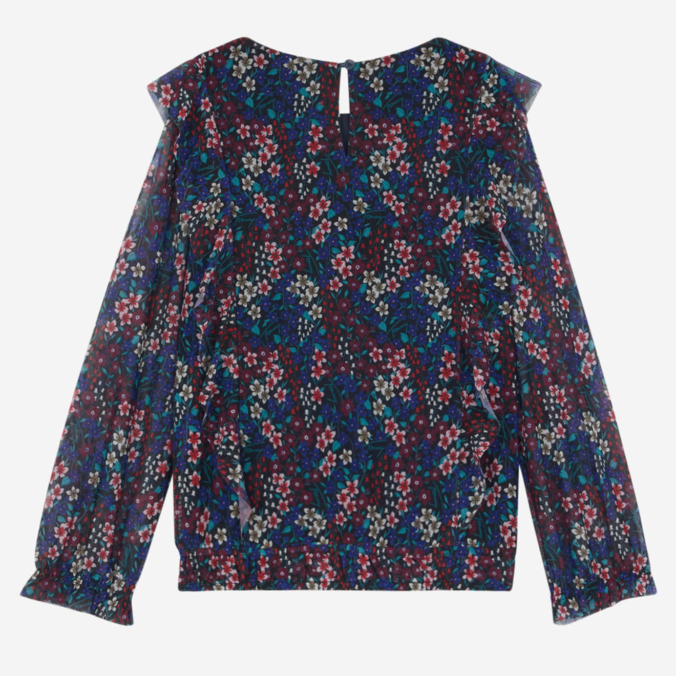 Tommy Hilfiger Blouse courte et fluide en Voile multicolore