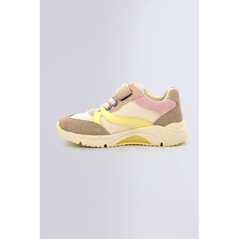 Runrun Beige saumon BASKETS BASSES Textile Fille